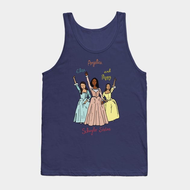 Hamilton - Schuyler Sisters Tank Top by JennyGreneIllustration